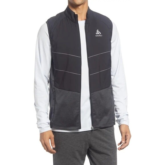 Odlo Run Easy S-Thermic Gilet Vest Size M Black NWT Pertex Quantum